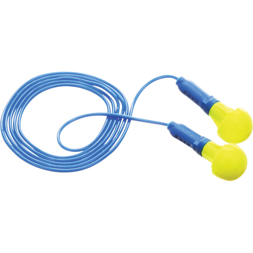 E-A-R Push-Ins Earplugs, Corded, Pair - Polybag, 28/23 dB NRR, One-Size Equipment World