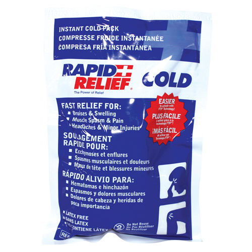 Rapid Relief&reg; Instant Chill Pack, Cold, Single Use, 5" x 9" Equipment World