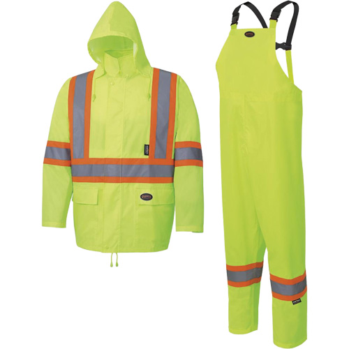 5619 150D Oxford Rain Suit, Polyester, 2X-Large, Lime-Yellow Equipment World