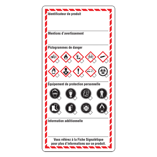 Workplace Labels, Cardstock, 3" W x 6" H, French Equipment World