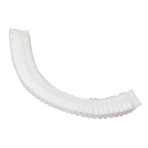 Pleated Bouffant Cap, Polypropylene, 19", White Equipment World