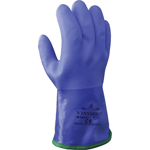 Atlas 495 Insulated Fully-Coated Glove, Size Medium/8, 11.8" L, PVC, Acrylic/Cotton Inner Lining, Winter Weight Equipment World