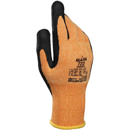 TempDex 720 Thermal Cut-Resistant Gloves, Size 7, Nitrile Coated, Aramid Shell, ASTM ANSI Level A2/EN 388 Level 3/EN 388 Level B Equipment World