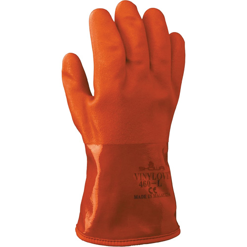 Gants &agrave; double enduit Atlas 460, Taille Moyen/8, 12" lo, PVC, Doublure en Acrylique/Coton, 130-mil Equipment World