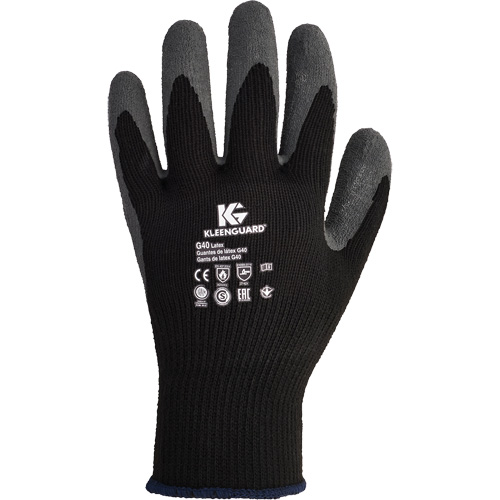 KleenGuard G40 Multi-Purpose Gloves, 7/Small, Rubber Latex Coating, 10 Gauge, Polyester/Cotton Shell Equipment World