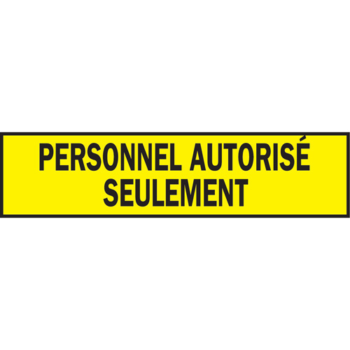 Ruban de signalisation pour barricade, Français, 3" la x 200' lo, 3,5 mils, Noir sur jaune Equipment World