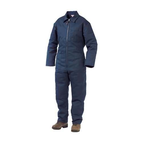 Lined Twill Coveralls, Men's, Navy Blue, Size Large Equipment World