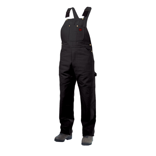 Unlined Duck Overalls, Men's, Large, Black Equipment World