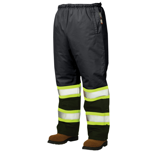 Lined Pull-On Safety Pant, Polyester, Large, Black Equipment World