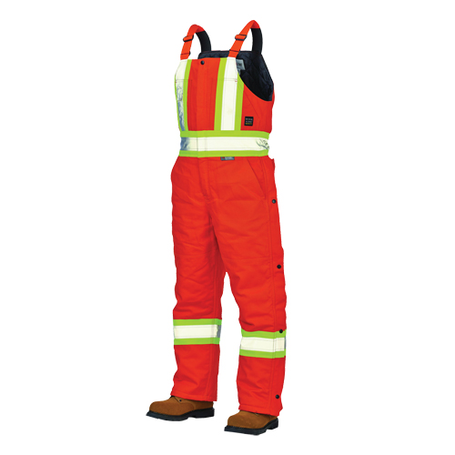 Duck Lined Safety Overalls, Cotton, Large, High Visibility Orange Equipment World