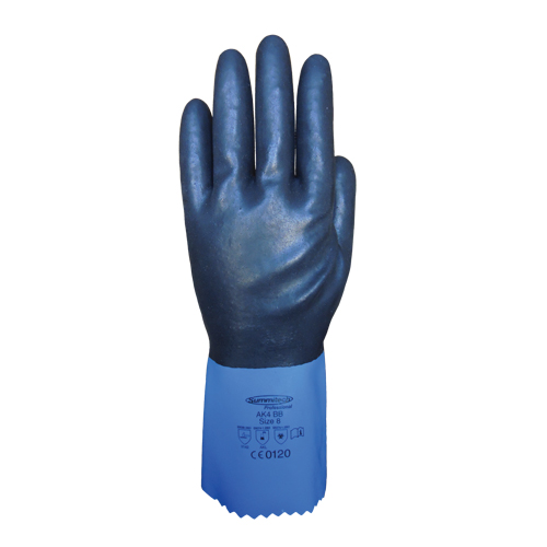 Gants enti&egrave;rement tremp&eacute;s et r&eacute;sistants aux produits chimiques Summitech, Taille Petit/7, 11,8" lo, Chloropr&egrave;ne, Doublure en Poly-coton, 59 mils Equipment World
