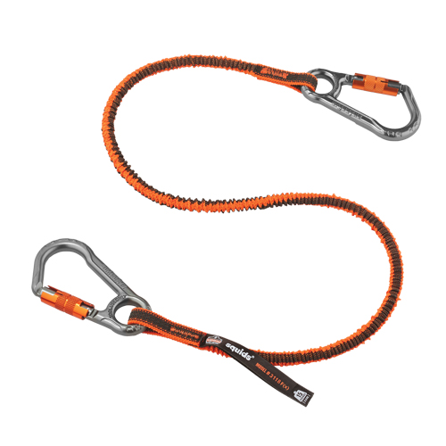 Squids&reg; 3118F(x) Locking Tool Lanyard, Bungee, Dual Carabiner Equipment World