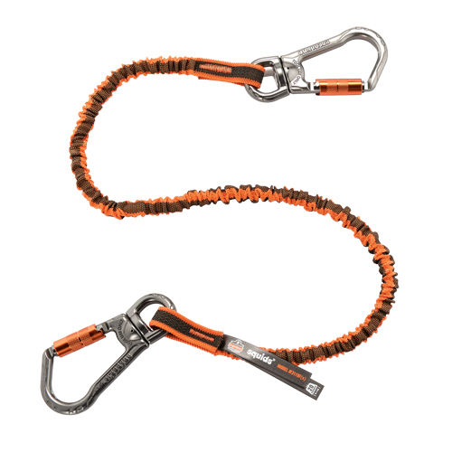 Squids&reg; 3119F(x) Double-Locking Tool Lanyard with Swivel, Bungee, Dual Carabiner Equipment World