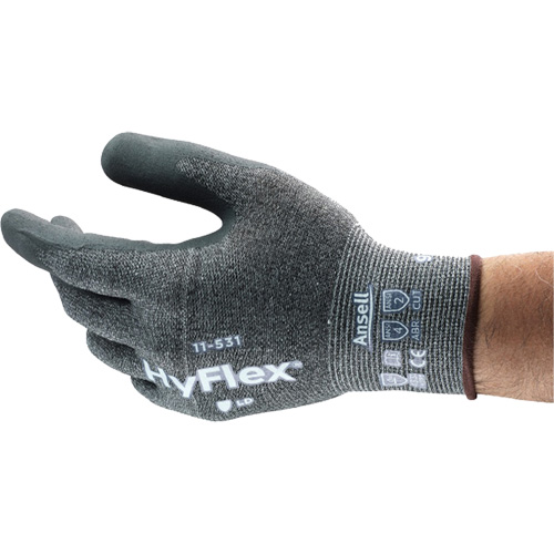 Hyflex&reg; Cut-Resistant Coated Glove, 6, Nitrile Coating, 18 Gauge, Nylon Shell Equipment World