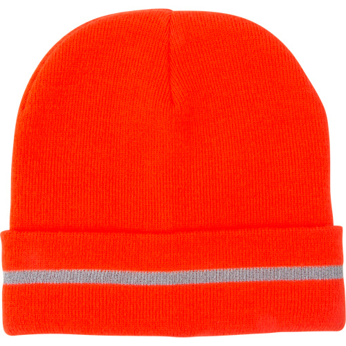 High Visibility Knit Hat with Reflective Stripe, High Visibility Orange, Acrylic Equipment World