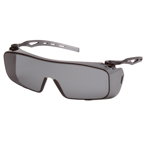 Cappture OTG Safety Glasses, Grey/Smoke Lens, Anti-Fog, ANSI Z87+/Meets/Exceeds CSA Z94.3 Equipment World