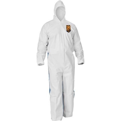Kleenguard A40 Coveralls with Breathable Back, Large, Blue/White, Microporous/SMS Equipment World