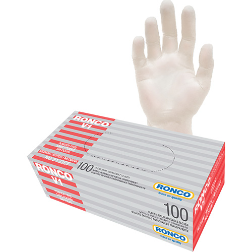 Disposable Gloves, Medium, Vinyl, 3-mil, Powder-Free, Clear Equipment World