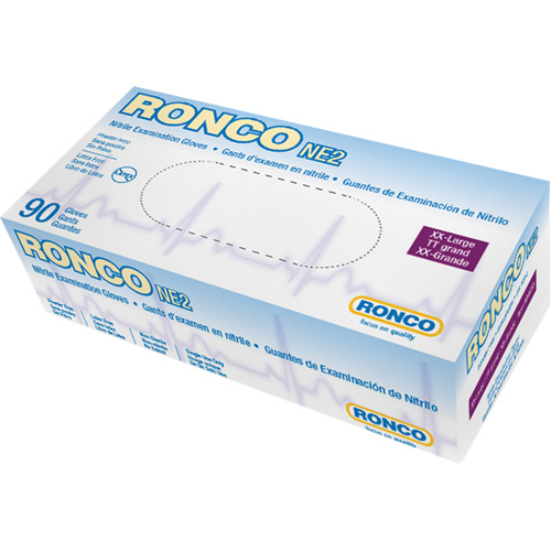 Disposable Gloves, 2X-Large, Nitrile, 4-mil, Powder-Free, Blue Equipment World