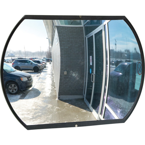 Roundtangular Convex Mirror with Bracket, 18" H x 26" W, Indoor/Outdoor Equipment World