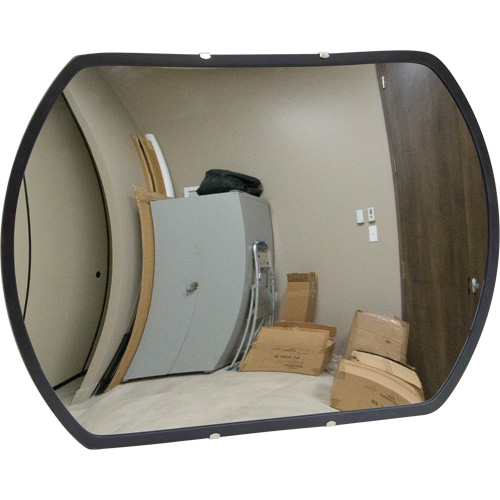 Roundtangular Convex Mirror with Bracket, 12" H x 18" W, Indoor/Outdoor Equipment World