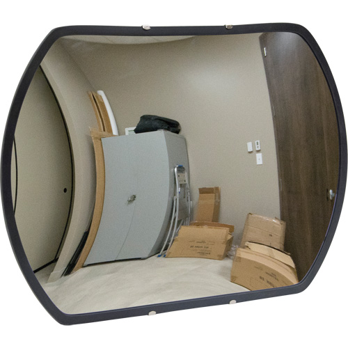 Roundtangular Convex Mirror with Bracket, 18" H x 26" W, Indoor/Outdoor Equipment World