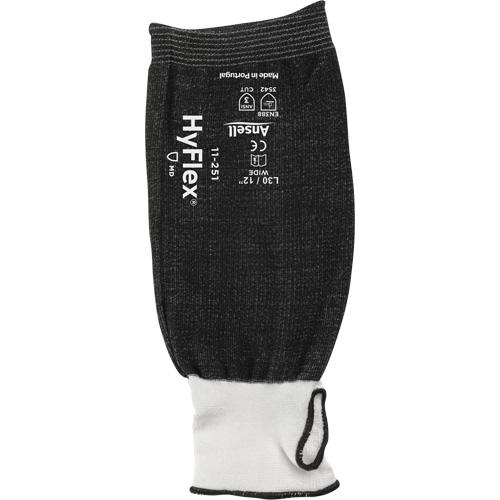 HyFlex&reg; Cut-Resistant Sleeve, HPPE, 12", ANSI/ISEA 105 Level 3, Black Equipment World