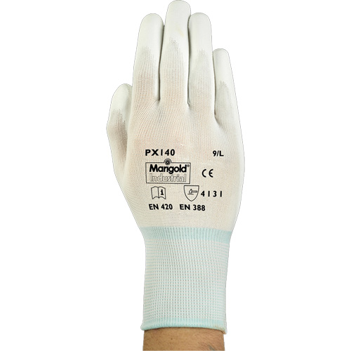 PX140 Coated Gloves, 6/X-Small, Polyurethane Coating, 15 Gauge, Nylon Shell Equipment World