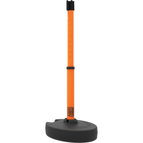 PLUS Barrier Post Set Receiver, 42" High, Orange Equipment World