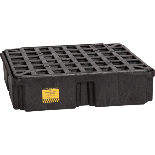 Modular Spill Platform, 15 US gal. Spill Capacity, 26" x 26.25" x 6.5" Equipment World