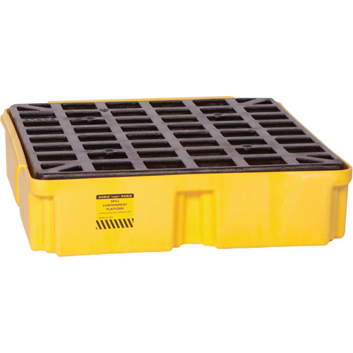 Modular Spill Platform, 15 US gal. Spill Capacity, 26" x 26.25" x 6.5" Equipment World