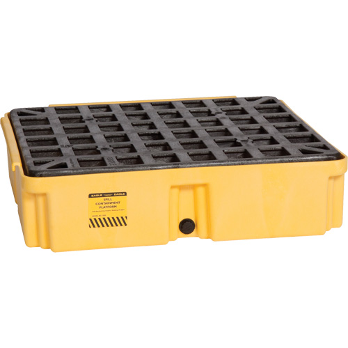Modular Spill Platform, 15 US gal. Spill Capacity, 26" x 26.25" x 6.5" Equipment World
