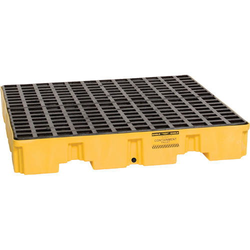 Spill Containment Pallet, 66 US gal. Spill Capacity, 51.5" x 51.5" x 8" Equipment World