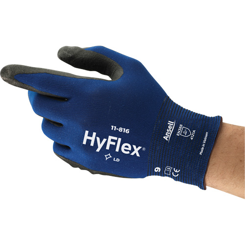 Hyflex&reg; 11-816 Glove, 6, Foam Nitrile Coating, 18 Gauge, Nylon/Spandex Shell Equipment World