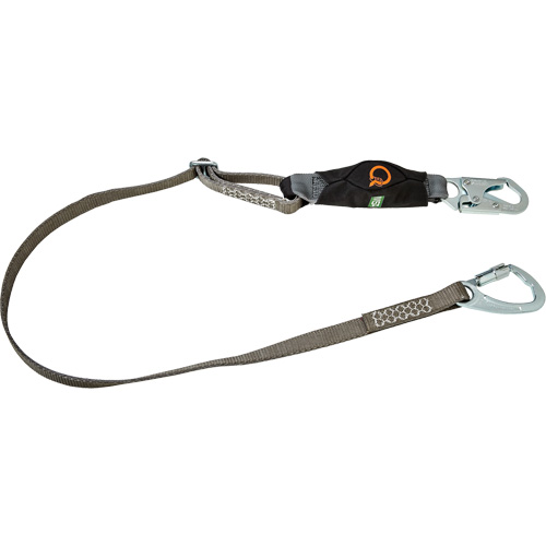 V-Series Tie-Back Lanyard, 6', Carabiner Center, Snap Hook Leg Ends, Polyester Equipment World