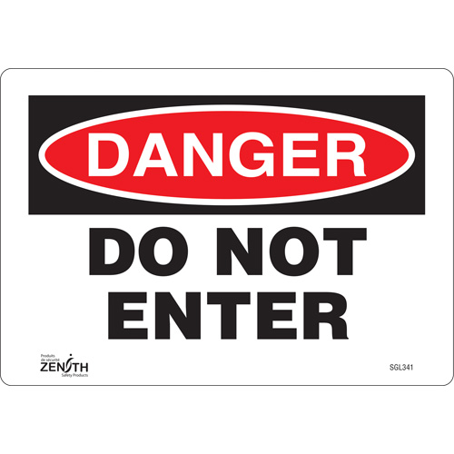 Enseigne Do Not Enter, 7" x 10", Vinyle, Anglais Equipment World