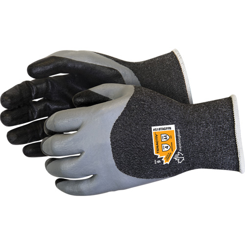 Gants &agrave; double trempage r&eacute;sistants aux coupures, Taille 5, Calibre 18, Rev&ecirc;tement Mousse de nitrile, Enveloppe en TenActiv, ASTM ANSI niveau A4 Equipment World