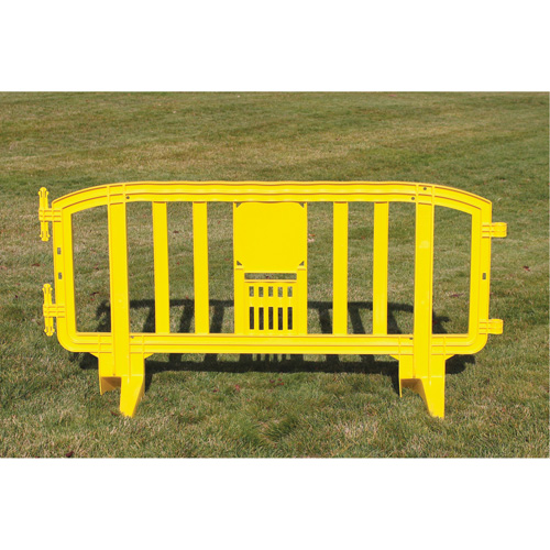 Movit Barricade, Interlocking, 78" L x 39" H, Yellow Equipment World