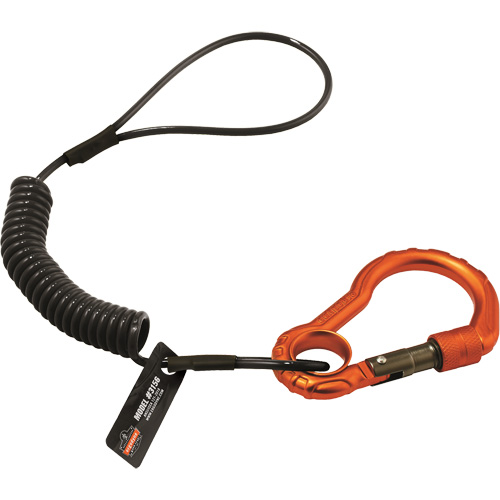 Squids&reg; 3156 Tool Lanyard, Coil, Carabiner/Loop Equipment World