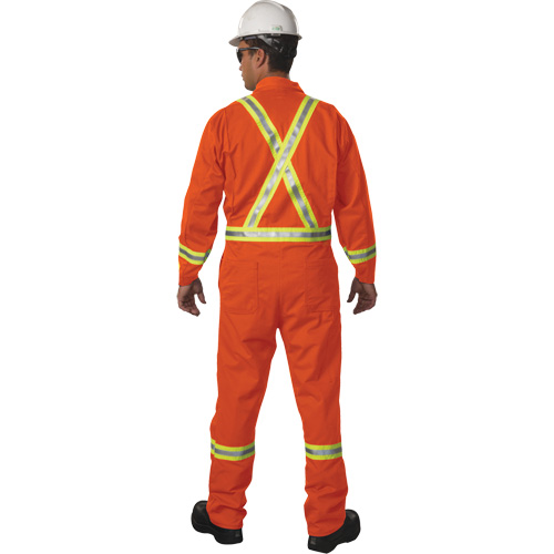 Unlined Hi-Vis Coveralls, Size Small, Orange Equipment World