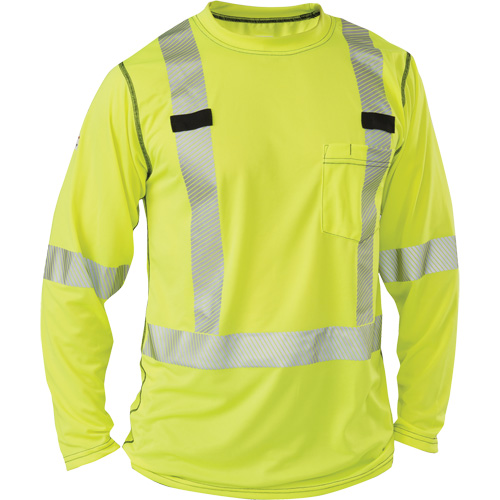 T-shirt &agrave; manches longues haute visibilit&eacute; Polartec Power Grid, Polyester, 2T-Grand, Jaune lime haute visibilit&eacute; Equipment World
