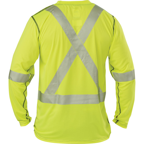 T-shirt &agrave; manches longues haute visibilit&eacute; Polartec Power Grid, Polyester, 2T-Grand, Jaune lime haute visibilit&eacute; Equipment World