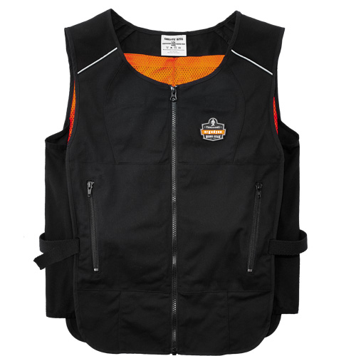 Veste de refroidissement &agrave; changement de phase l&eacute;g&egrave;re avec sachets 6260 Chill-Its, Petit/Moyen, Noir Equipment World