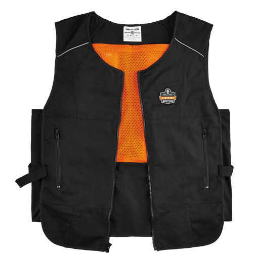 Veste de refroidissement &agrave; changement de phase l&eacute;g&egrave;re avec sachets 6260 Chill-Its, Petit/Moyen, Noir Equipment World
