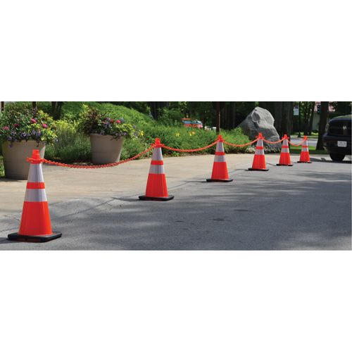 Traffic Cone & Chain Kit, 28", Blue Equipment World