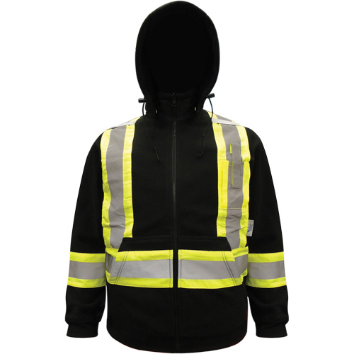 High-Visibility Hoodie, Polyester, Black, Small Equipment World
