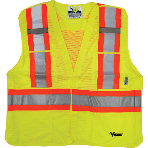 Safety Vest, High Visibility Lime-Yellow, 2X-Large/3X-Large, Polyester Equipment World