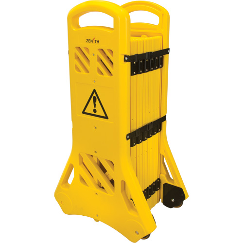 Portable Mobile Barrier, 40" H x 13' L, Yellow Equipment World