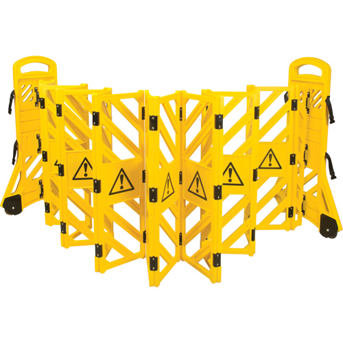Portable Mobile Barrier, 40" H x 13' L, Yellow Equipment World