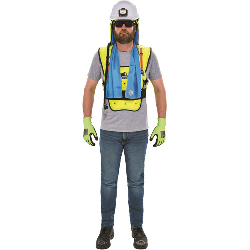 Chill-Its&reg; 6687 Economy Dry Evaporative Cooling Vest, Small/Medium, High Visibility Lime-Yellow Equipment World
